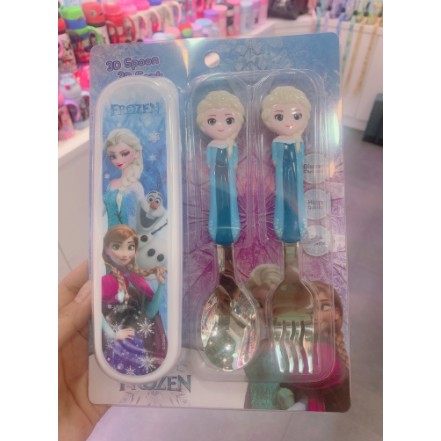 DISNEY ORIGINAL spoon fork set dengan kotak DM2361