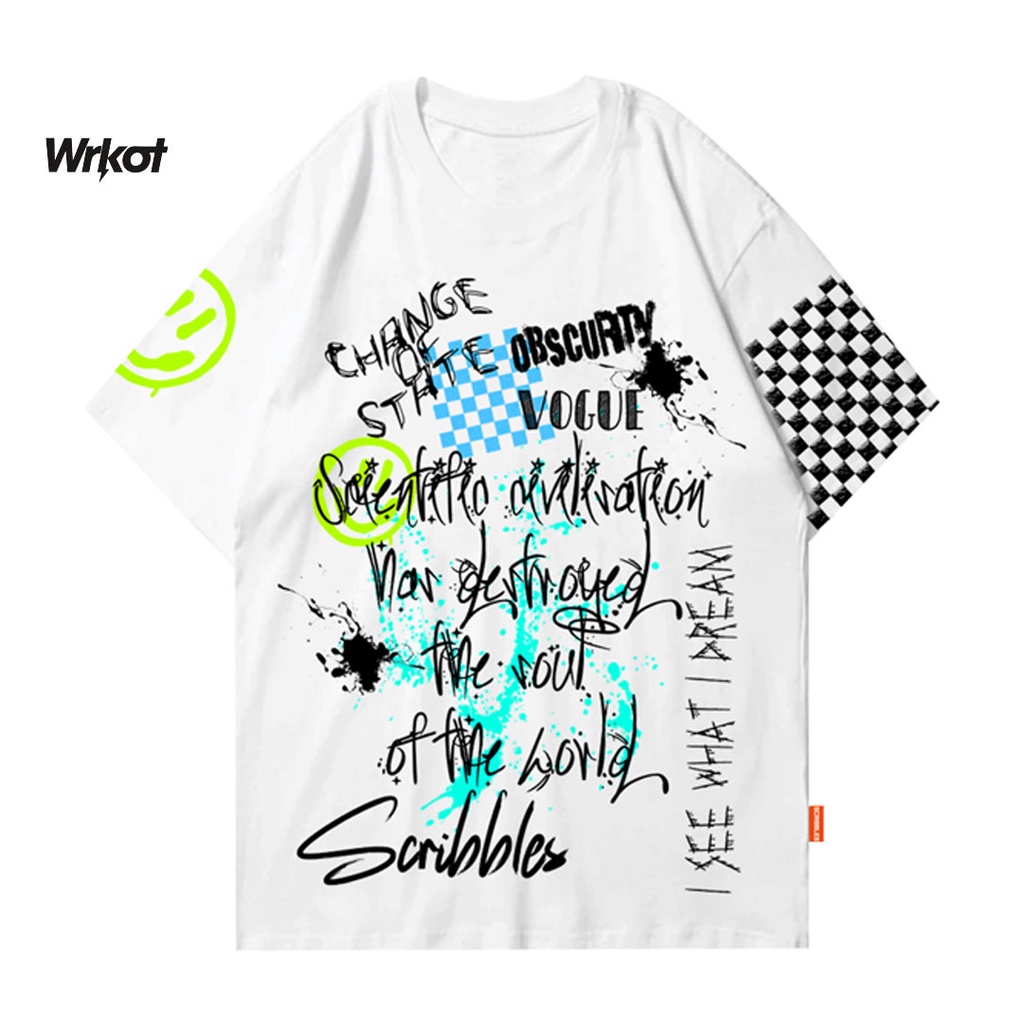 Workout Streetwear X Scribbles Kaos Oversize Original Workout Basic Blankness