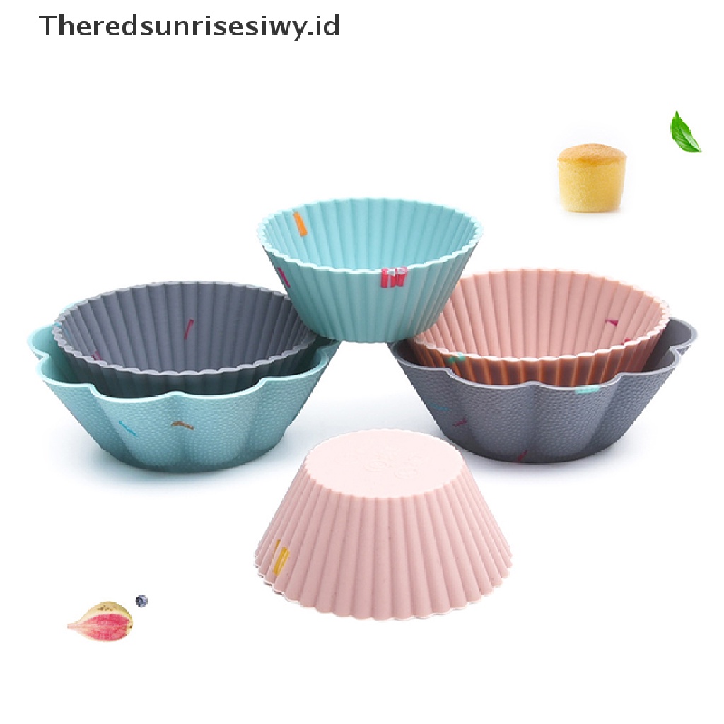 # Alat Rumah Tangga # 6pcs / Set Cetakan Kue Muffin / Cupcake DIY Bahan Silikon