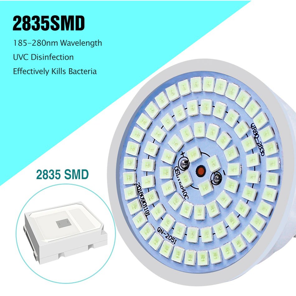 Lampu LED Sterilizer UV Desinfektan E27 Lamp Bakteri Virus Germicidal