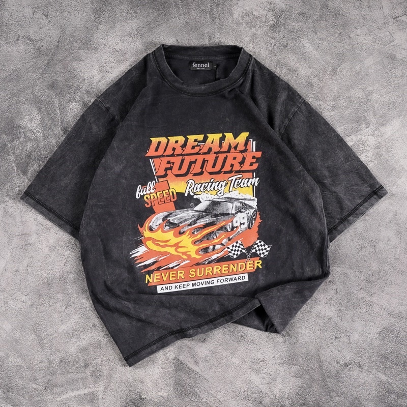 [N00389] Baju Kaos Oversized Distro Motif DREAM FUTURE