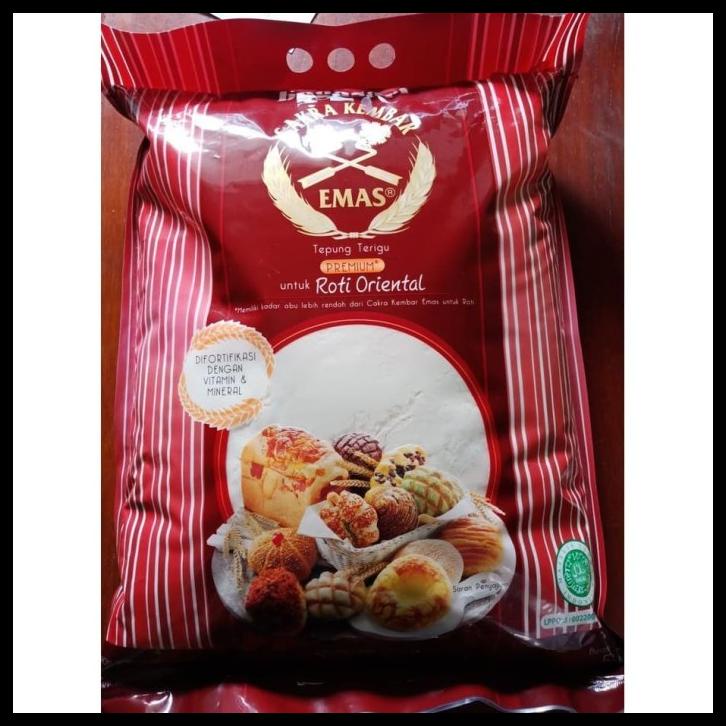

Tepung Cakra Kembar Emas Roti Oriental 5Kg Cakra Mas Premium