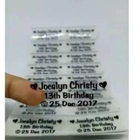 

֎ label nama waterproof / sticker anti air Transparan 