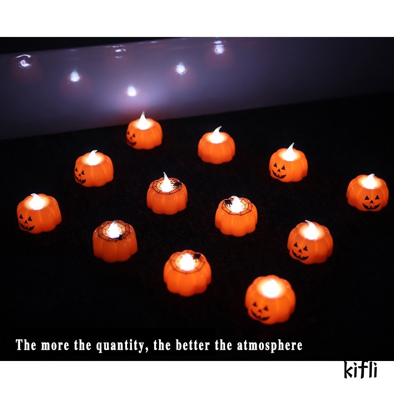 Halloween,Glowing Tengkorak Labu Lentera,Led Lilin Cahaya Horor Suasana Tata Letak Adegan,Dekorasi Alat Peraga Cahaya