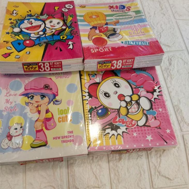 

드 Buku tulis BT OKAY 1 pak isi 10 buku 38lembar motif anak anak Terlaris