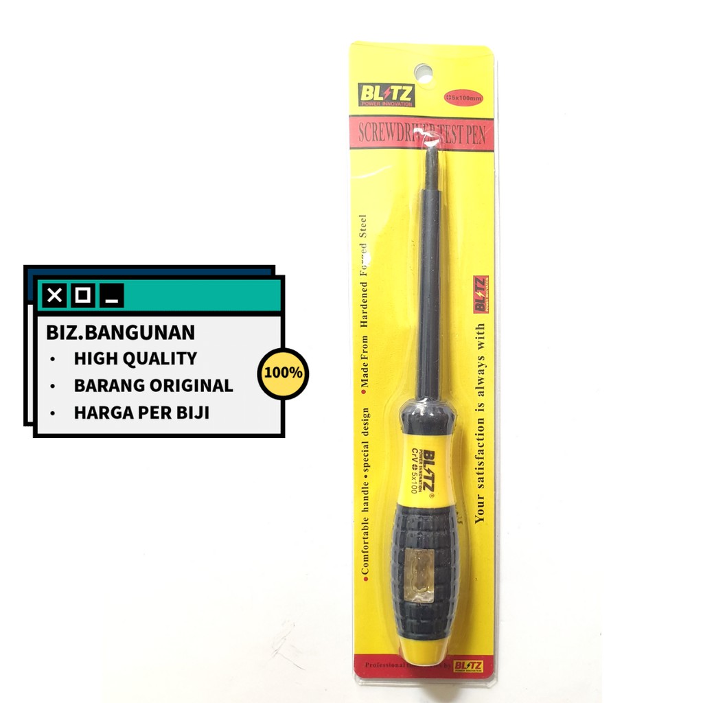 OBENG TESPEN BLITZ 4&quot; INCH - TEST PEN SCREWDRIVER AC LISTRIK