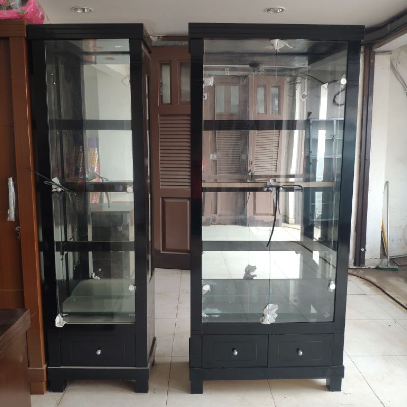 Lemari kaca rak kaca rak buku rak pajangan kristal