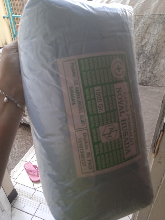 Kapas Pembalut Serbaguna 1kg Kapas Kiloan Lempeng Cap Noval Husadal Putih Untuk Jenazah Saringan Air