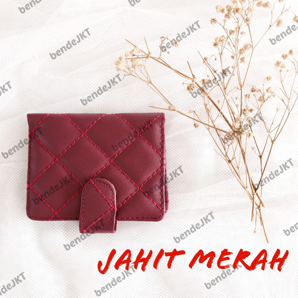 DOMPET KARTU ALL RED SERIES BENDE DAN UANG KERTAS PREMIUM WANITA IMPORT TEMPAT KARTU