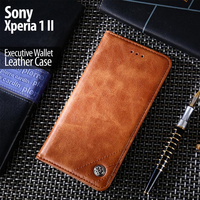 Sony Xperia 1 II - Executive Wallet Leather Flip Case