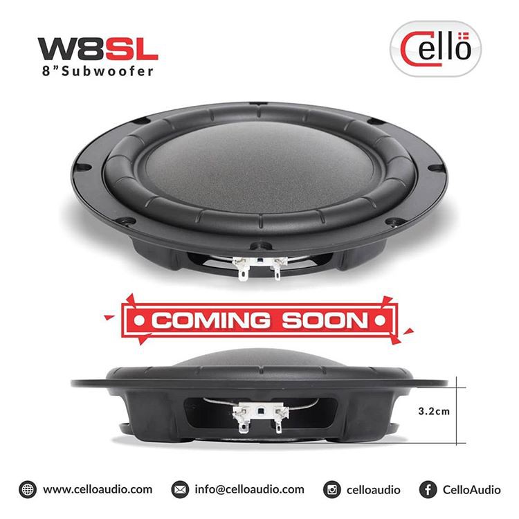 SUBWOOFER CELLO 8INCH SLIM W8SL