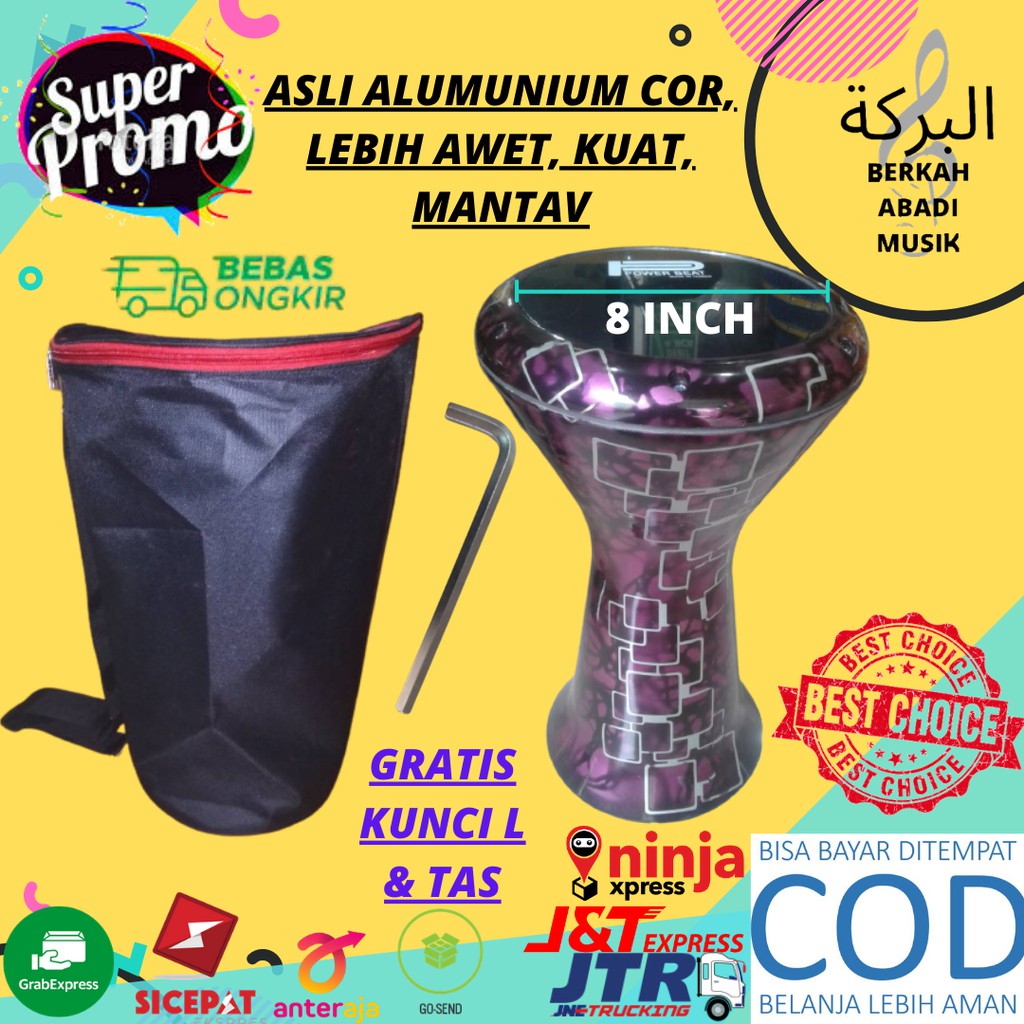 Darbuka alumunium cor 8 Darbuka 8 inch dumbuk darbuka tumbuk Darbuka calti Darbuka calty tabla