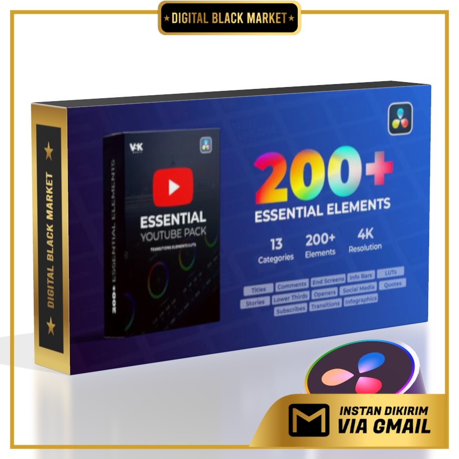 Youtube Essential Pack - Davinci Resolve 16