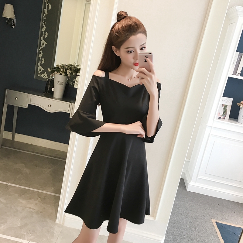 black mini dress casual