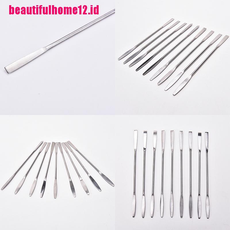 1pc Tongkat Spatula Palet Bahan Stainless Steel Untuk Makeup Nail Art Wanita