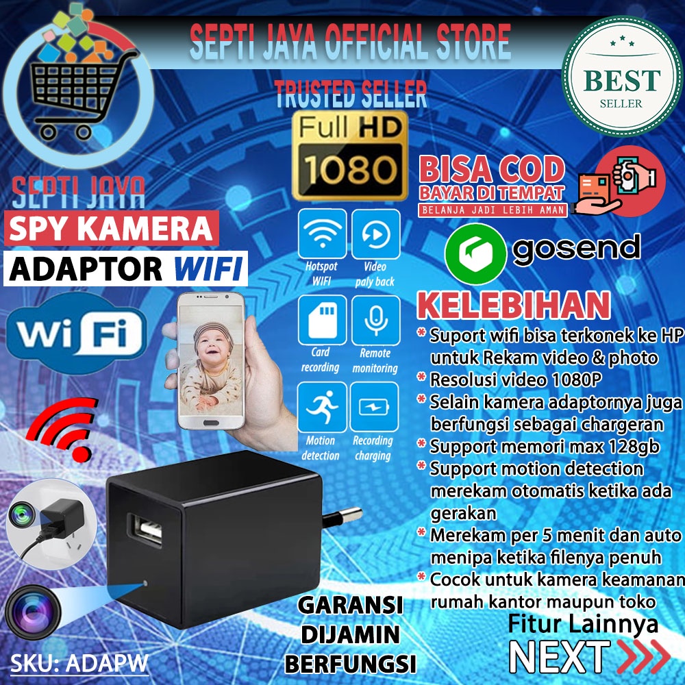 Camera  Spy Adaptor Z99 WIFI Spy Cam Chargeran Kamera Pengintai Tersembunyi Model Chrageran Adapter 