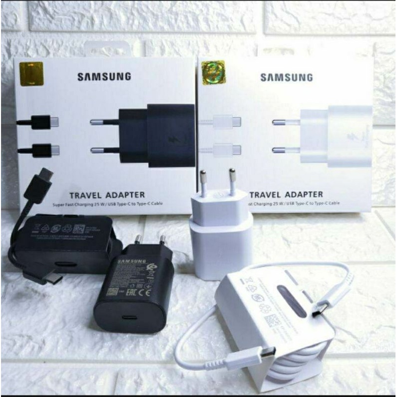 Charger Samsung NOTE 10 A70 A80 A50S S8 S9 S10 25Watt Super Fast Charging Type-C Original Packing Travel Adapter