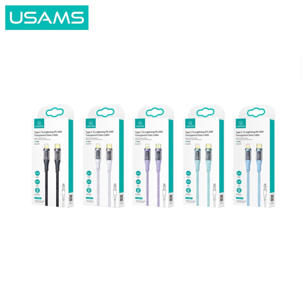 USAMS Icy Series Kabel Data Fast Charging Type C to Lightning PD 20W