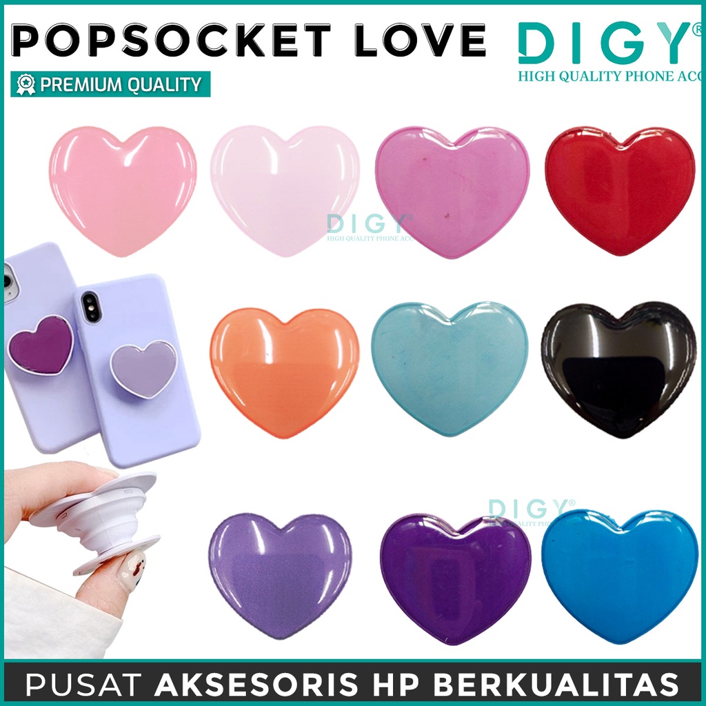 Popsocket Ring popsocket Love,  ring stand hp quality import Pop Socket Hp Motif