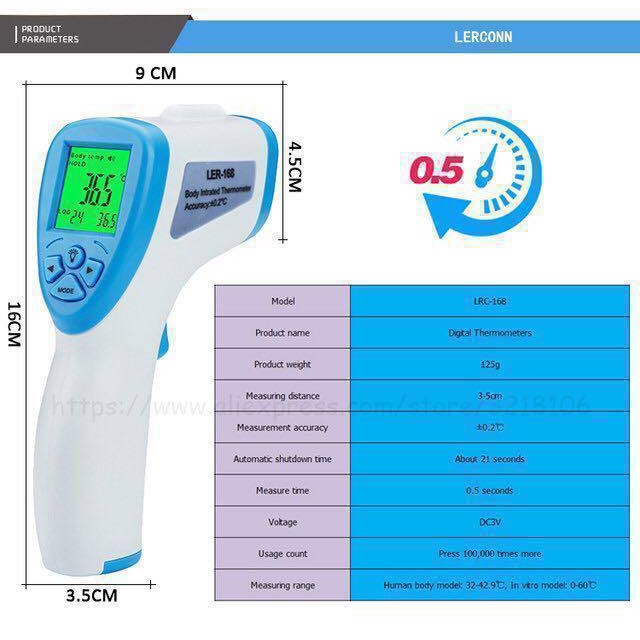 ✿ MADAME ✿ TERMOMETER INFRARED NON CONTACT ( TERMOMETER SUHU BADAN )