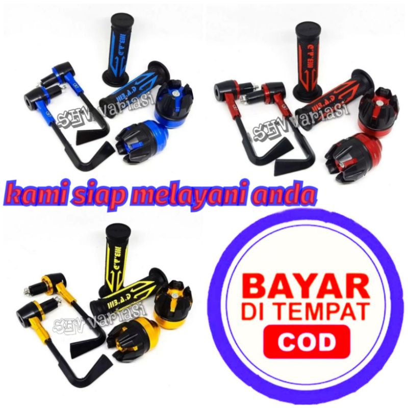 Paket 3in1 Handgrip panah plus jalu as roda Plus proguard L universal