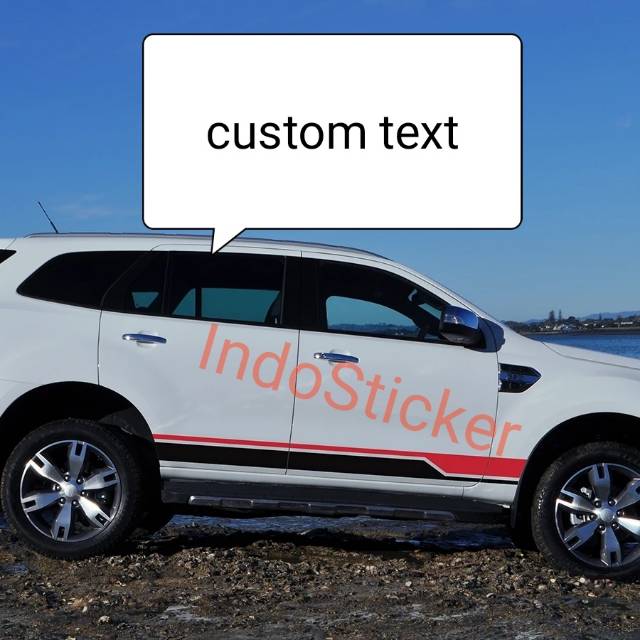 Striping stiker mobil Terios rush custom text sticker list fortuner X-Trail xpander