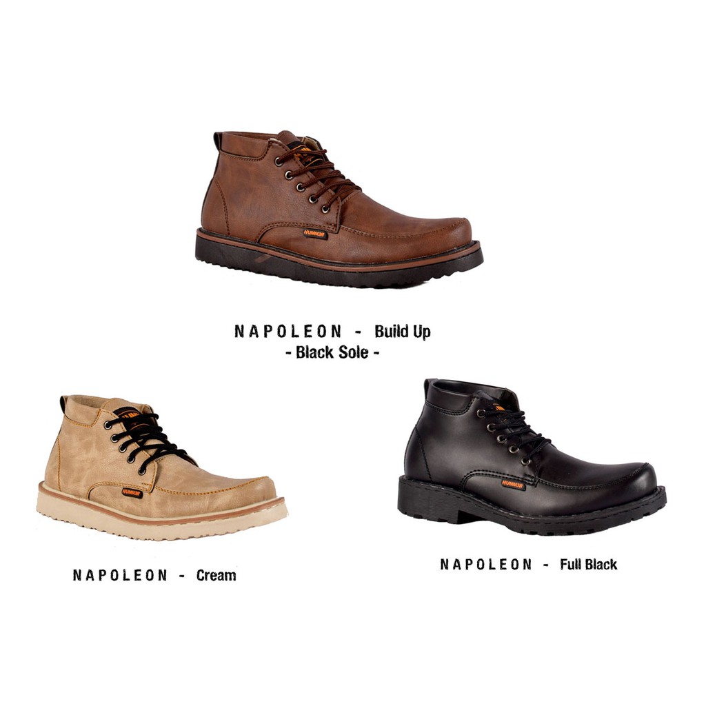sepatu pria boots bikers hummer napoleon ride original