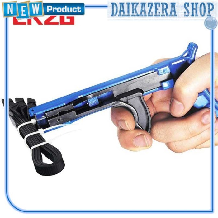 Pistol Alat Pasang Kabel Tis Cable Ties Gun Fastening Tool - Biru