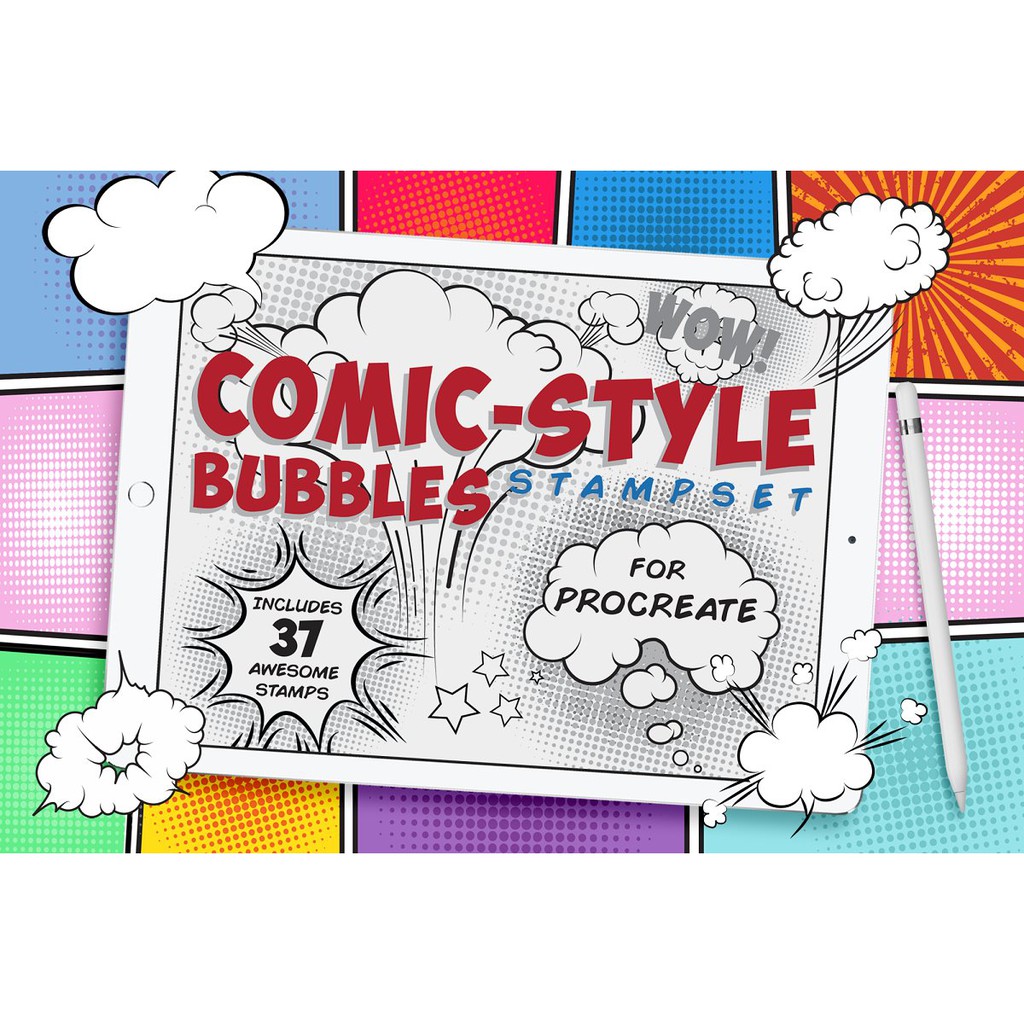 Procreate Brush - Comic Bubble Procreate Stamp