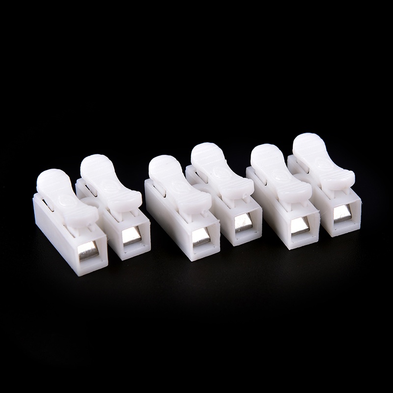 （✔✔❤30pcs Terminal Konektor Kabel 2 Pin Self Locking Warna Putih