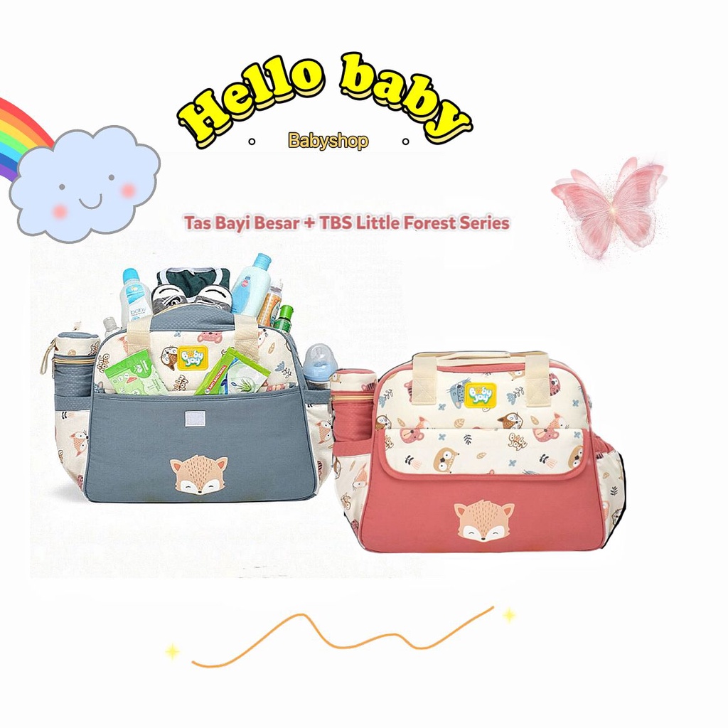 Baby Joy Tas Bayi Besar + Tabung Botol Susu Little Forest Series