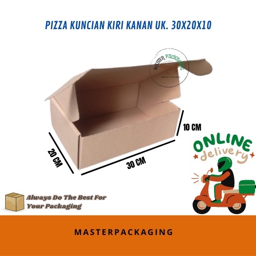 

DUS PIZZA/KARDUS/BOX DIECUT KUNCIAN DEPAN E FLUTE UK 30x20x10