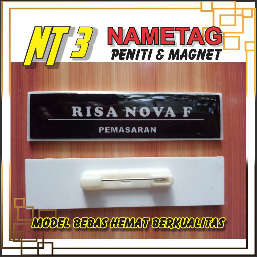 

Name Tag /Nama Dada/Papan Nama-Akrilik Custom Satuan-Proses Cepat