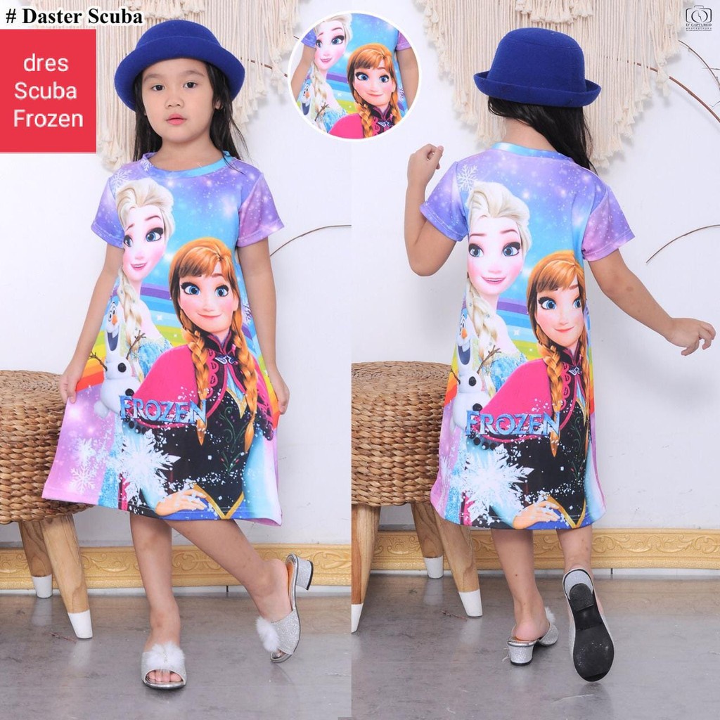 DRESS AAK SCUBA MOTIF FROZEN