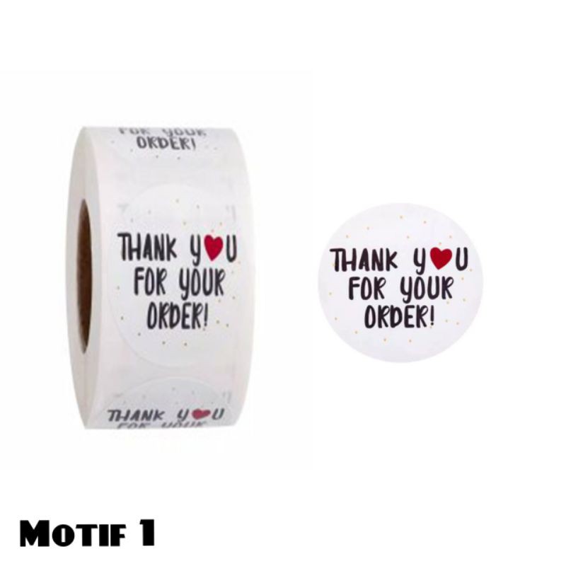 Stiker Label Thank You / Sticker Thank You ( Harga SATUAN = 2,5 Cm / 1 Pcs)