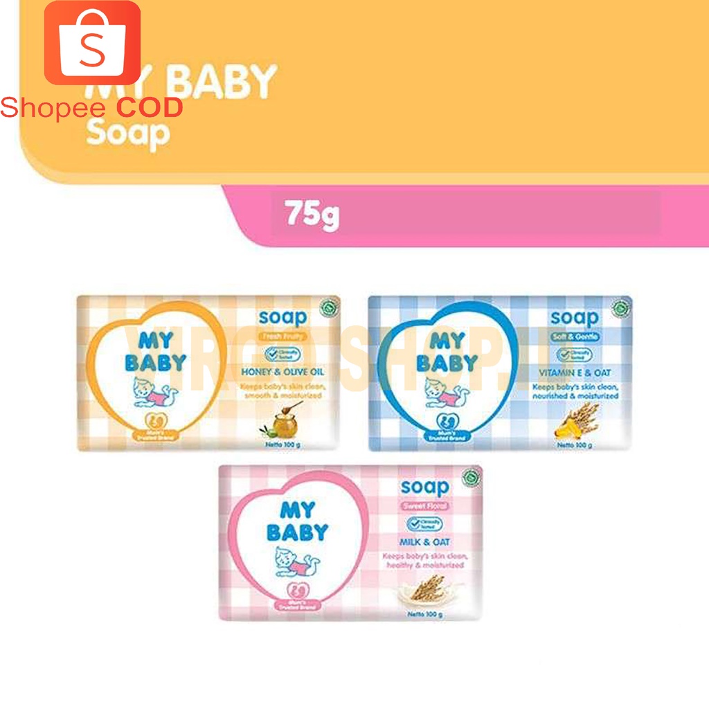 MY BABY SOAP 75gr - MY BABY SABUN BATANG BAYI / Sabun Bayi / Sabun Batang / Sabun My Baby / My Baby Sabun Batang / Sabun / Sabun Baby