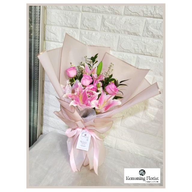 buket bunga asli/ buket bunga lily/ bunga segar/ bunga asli/ buket bunga