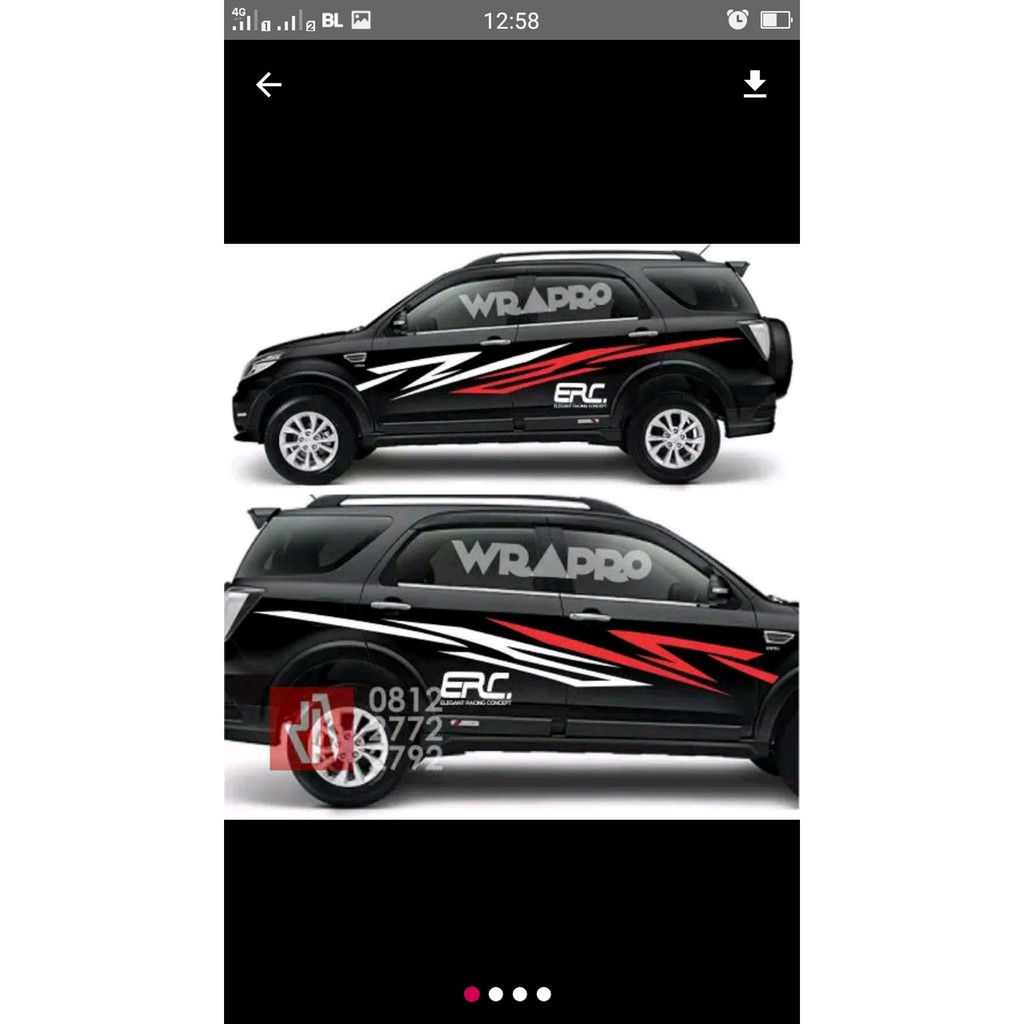 Cutting Sticker Striping Mobil Racing Xenia Avanza Terios Rush Agya Ayla Calya Innova Yaris Jazz Shopee Indonesia