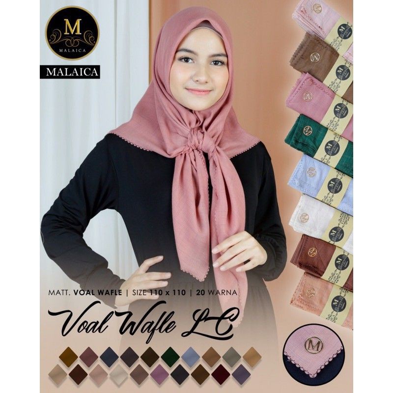 MALAICA Voal Wafle LC JIlbab segi empat