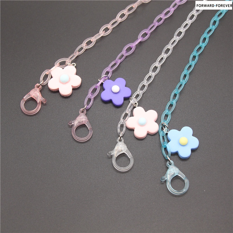 [New Product] Acrylic Transparent Mask Chain Flower Pendant Mask Anti-lost Lanyard M60067