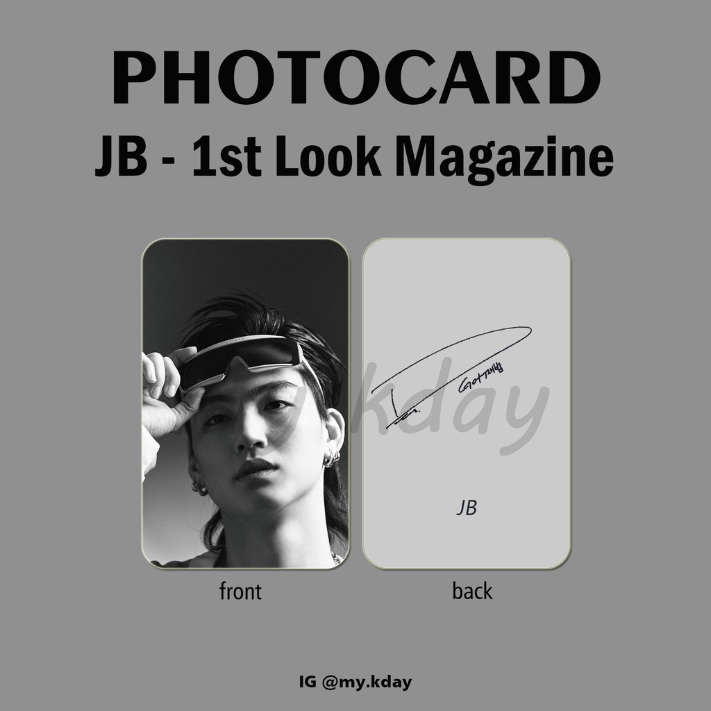 PC-0442, Unofficial Photocard JB GOT7 1st Look Magazine 2 sisi