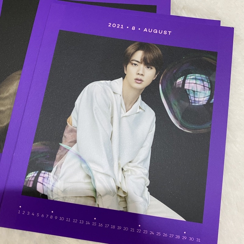 BTS dicon jin seokjin calendar sharing official poscard PC - august agustus