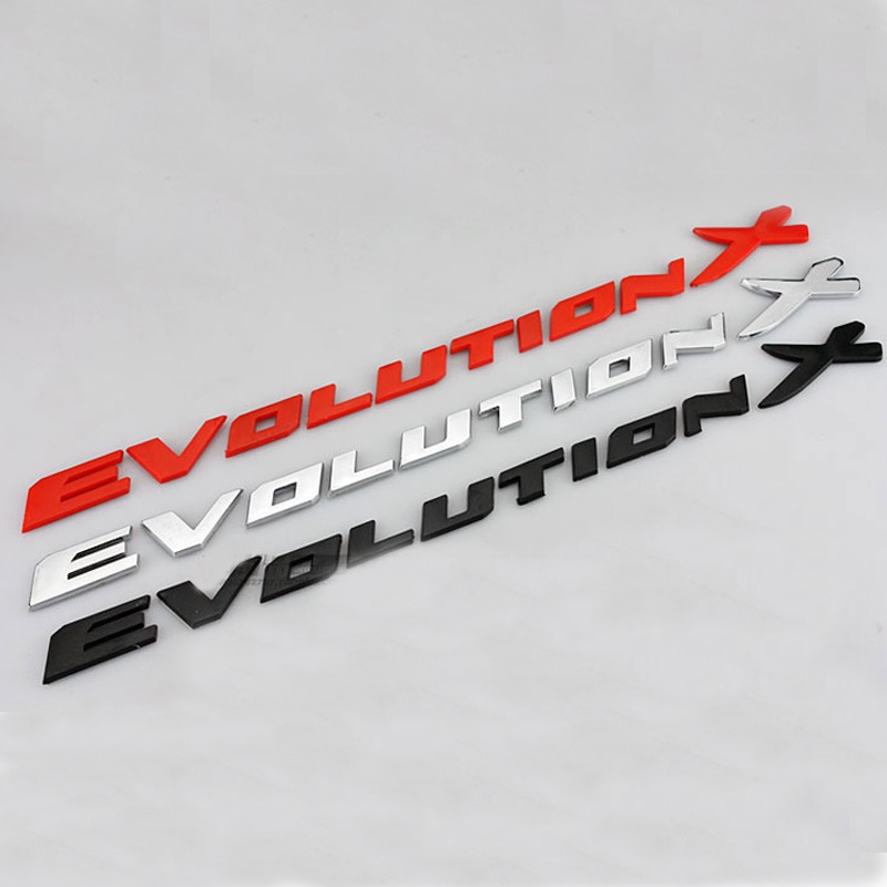 1pc Stiker Emblem Logo Evolusi X Bahan ABS Untuk Bagasi Belakang Mobil MITSUBISHI EVOLUTION X