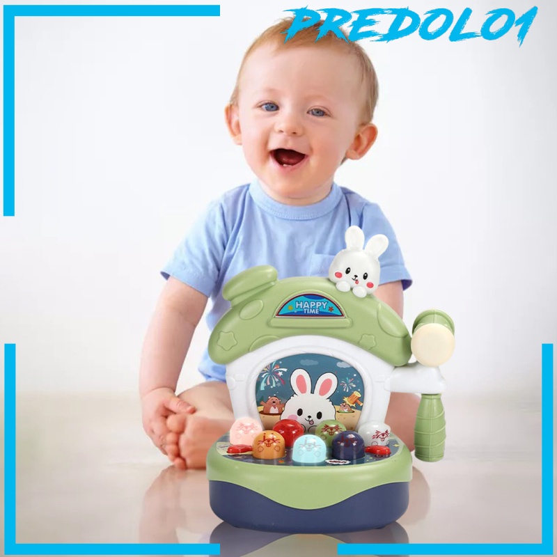 [PREDOLO1] Whack a Hamster Hammering Game w/ Light Sound Kids Pounding Toys