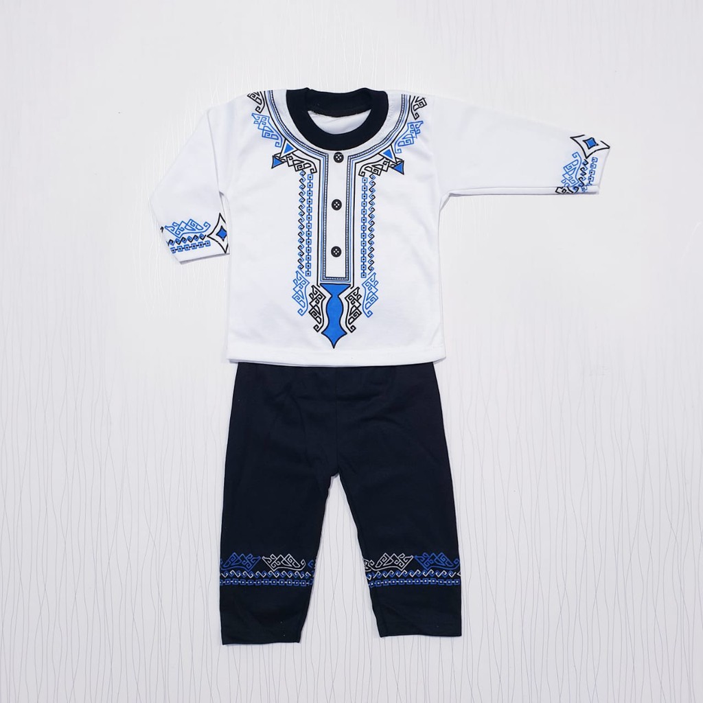 baju koko bayi laki-laki usia 0-12 bulan / pakaian anak baby cowo muslim / setelan islami