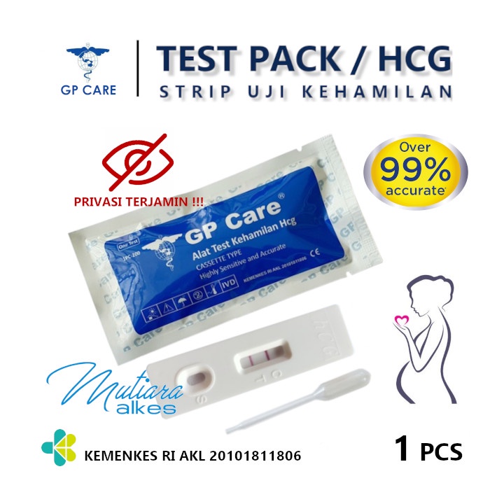 HCG Tes Kehamilan - Test Pack Type Cassette GP Care - Tespek