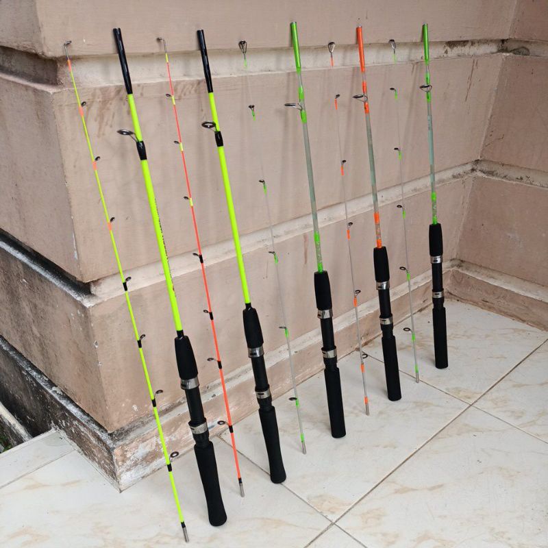 Joran pancing nila udang galah sungai super lentur sensitif fiber solid 150 cm