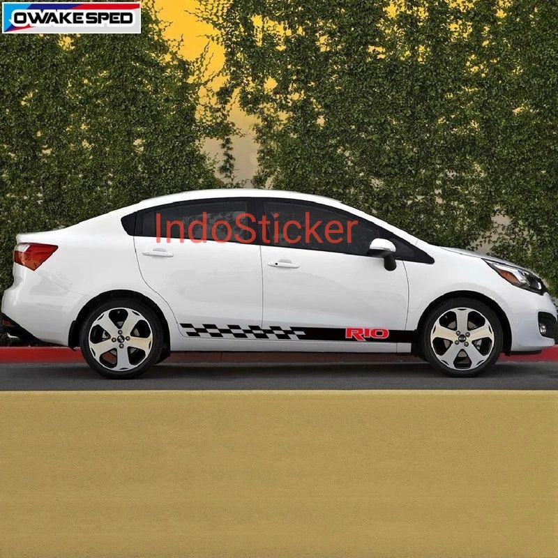 terbaru sticker stiker mobil KIA Rio Picanto stiker list rio
