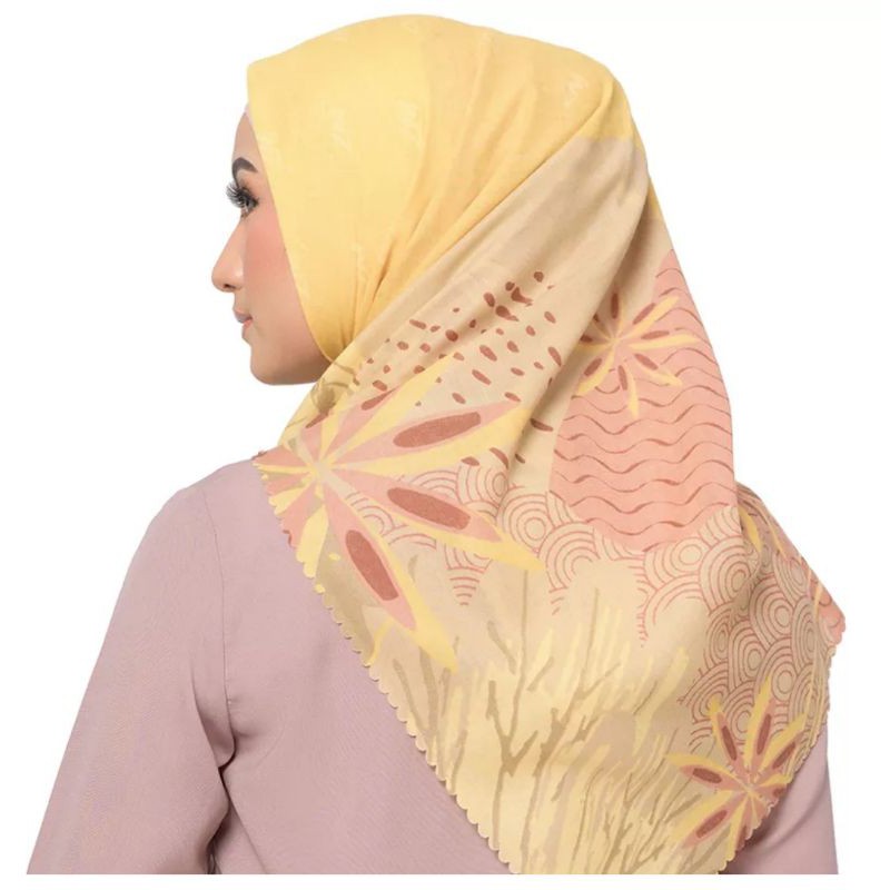 ZM Zaskia Mecca Terapung Mustard Hijab Segiempat