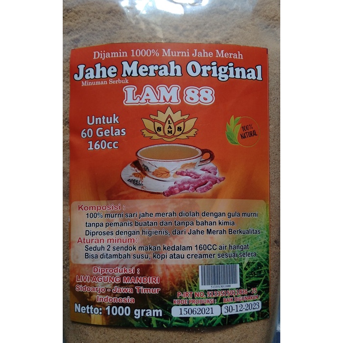 

bf011bb Jahe Merah Serbuk 1000 Gr Original Lam 88 - Bubuk 1 Kg Ds201Fs